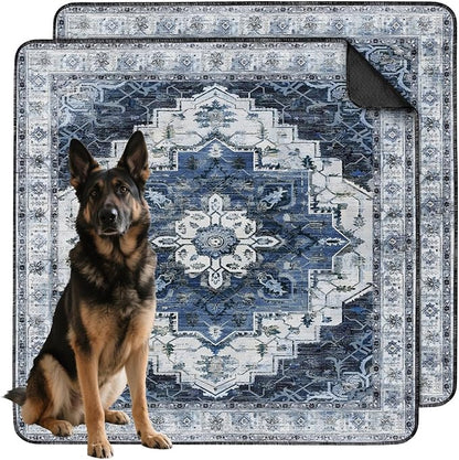Washable Pee Pads for Dogs 2 Pack, Absorbent Reusable Puppy Pads Waterproof, Leakproof &amp; Non-Slip Whelping Pad, Potty Training Pads for Dogs Playpen Mat 48x48