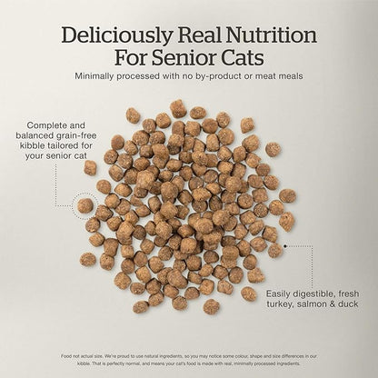 Now Fresh Grain-Free Senior Dry Cat Food with Turkey, Salmon &amp; Duck, Premium Kibble Made with Real Meat &amp; Fish, Chicken-Free Recipe, Supports Healthy Weight Management, 8 lb Bag