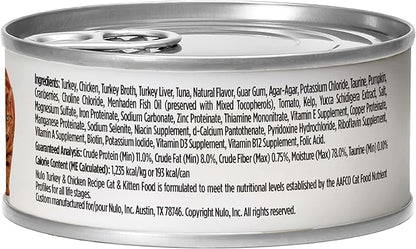 Nulo Turkey &amp; Chicken Recipe Pate Wet Canned Cat Food, 5.5 Ounce (Pack of 24)