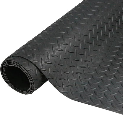 7.5 x 17 FT Garage Floor Mat,2.5 mm Thickness Diamond PVC Garage Flooring Roll, Anti-Slip Shop Floor &amp; Parking mats for Workshop,Gym,Golf Cart Parking or Trailers