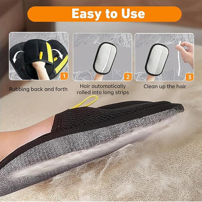 Pet Hair Removal Glove for Cats &amp; Dogs,Upgrade Efficient Grooming Gloves for Pet Hair,Home UseReusable Cat &amp; Dog Hair Remover for Couch, Furniture, Carpet, Curtain(3pcs)