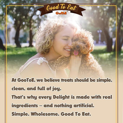 Gootoe Chicken Fillet Jerky Dog Treats 1 lb, All Natural, Grain-Free, High-Protein, Low Fat, Healthy &amp; Easily Digestible