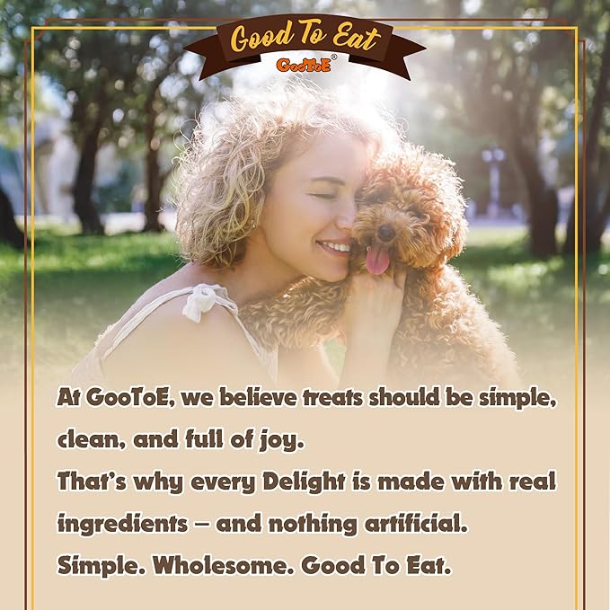 Gootoe Chicken Breast Jerky Dog Treats 1 lb, All Natural, Grain-Free, High-Protein, Low Fat, Healthy &amp; Easily Digestible