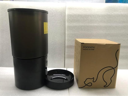 Automatic Cat Feeder Food Dispenser: 6L Timed Small Dog Dry Food Dispenser with 10s Voice - Distributeur Nourriture Chat Hund Programmable - Auto Pet Feeder with 1-6 Meals Black