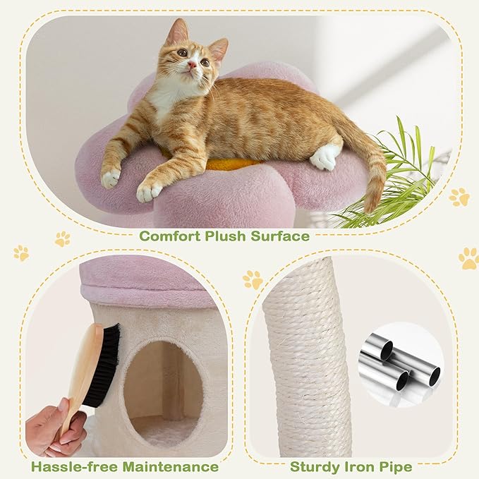 COZIWOW Aesthetic Cat Tree for Large Cats, 57&