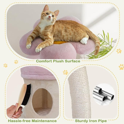 COZIWOW Aesthetic Cat Tree for Large Cats, 57&