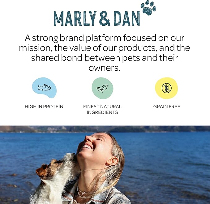 Marly &amp; Dan Salmon Treats for Cats with Brewers Yeast &amp; Coconut, Hairball Recipe, 3-oz Bag