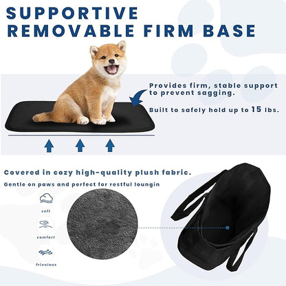 Lightweight Dog Purse Carrier for Small Dogs Under 15 lbs, Puffy Quilted Pet Carrier Tote for Puppies with Safety Leash Clip, Women&