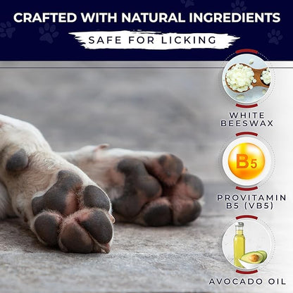 Dog Paw Pad Balm - 3-in-1 Lick Safe Soother &amp; Moisturizer&amp; Lotion for Dog Paws Nose, Elbow, Snout - Natural, Quick-Drying, Non-Sticky - All-Weather Cat Paw Balm Cream- 3.5 Oz/100Gram