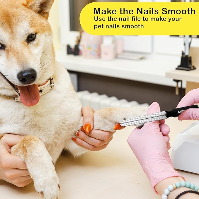 Candure Dog Nail Clippers for Pet Grooming - Professional Cat Nail Trimmers Suitable for Small to Medium Breeds with a Safety Guard &amp; Nail File
