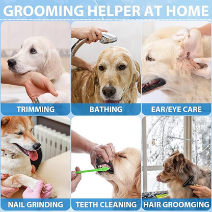 Pet Grooming Hammock Harness for Small Dogs &amp; Cats Nail Trimming, Dog Sling for Cutting Nails, Dog Hanging Holder Hanger with Nail Clippers, Nail File, Scissors
