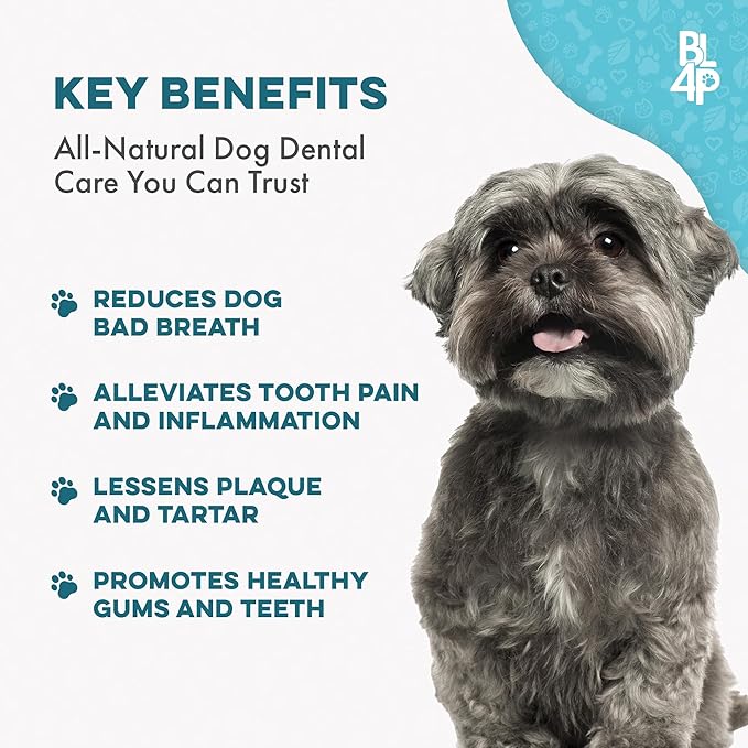 Dog Bad Breath Treatment &amp; Dog Dental Care Solution, Natural Supplement for Canine Oral Health, Canine Tooth Pain Relief, Plaque Control, Gum Disease, Gingivitis, 400 Odorless, Tasteless Pills