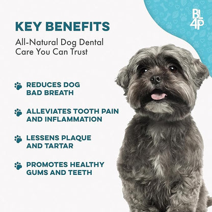 Dog Bad Breath Treatment &amp; Dog Dental Care Solution, Natural Supplement for Canine Oral Health, Canine Tooth Pain Relief, Plaque Control, Gum Disease, Gingivitis, 400 Odorless, Tasteless Pills