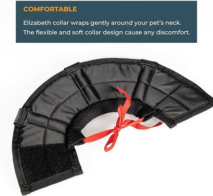 Cat Cone Collar - Soft Adjustable Cat Elizabethan Healing Collar – Lightweight Wound‑Protection Neck Cone for Licking/Biting Prevention, Fits Neck 6.5″–10.5″, Ideal Post‑Surgery &amp; Injury Care