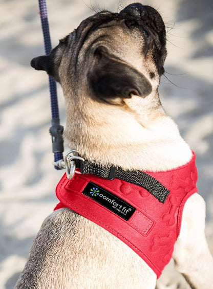 Comfort Fit Dog Harness No Pull No Escape Harness Adjustable Buckles Soft Padded Reflective Choke Step in Dog Vest with Easy Control Handle for Small Medium Large Dogs &amp; Puppies