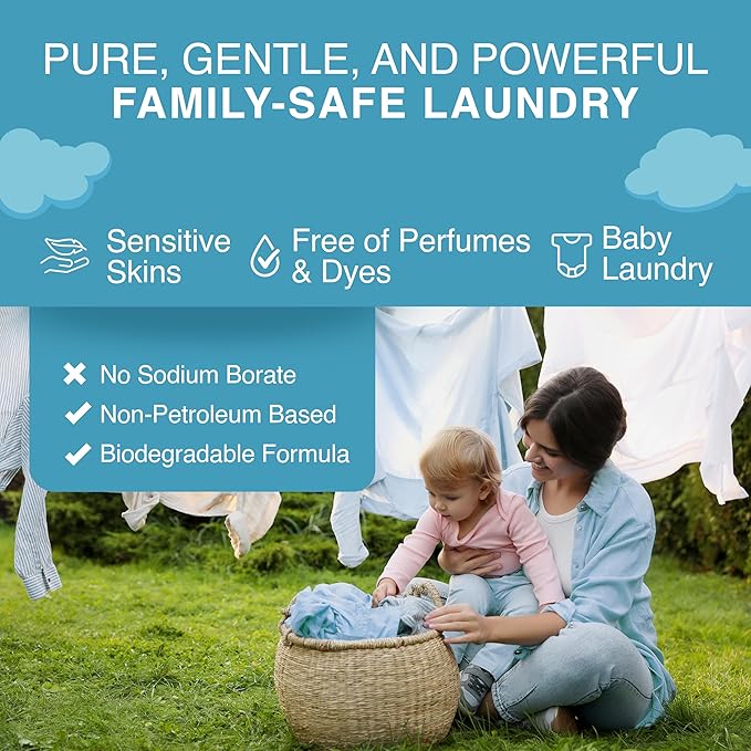 Good Natured Brand | Laundry Bundle | Carpet Freshener Lemon &amp; Eucalyptus 31oz | Pet-Friendly Carpet Deodorizer | Laundry Powder Unscented 47oz | Hypoallergenic Laundry Powder 94 Loads