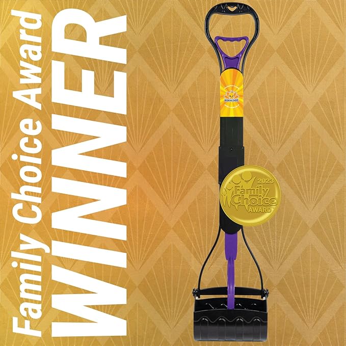 Bodhi Dog Large Foldable Pooper Scooper - 32” Long Handle, Lightweight Portable Pooper Scooper for Small &amp; Large Dogs - Easy to Use - Made with Premium Durable Materials (Purple)