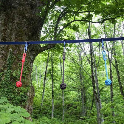 Rainbow Craft 3-Pack Ninja Fist Holds for Warrior Obstacle Course - Slackline &amp; Monkey Bar Accessories, Kids Backyard Ninja Training Equipment