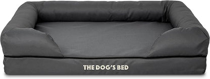 The Dog’s Bed Medium Oxford Grey 30x23.5, Memory Foam, Pain Relief: Arthritis, Hip &amp; Elbow Dysplasia, Post Surgery, Lameness, Supportive, Calming, Waterproof Washable Cover, Veterinary Approved