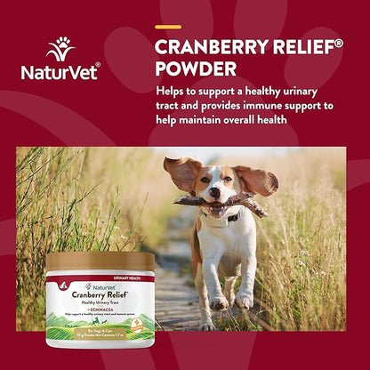 NaturVet – Cranberry Relief Plus Echinacea | Helps Support a Healthy Urinary Tract &amp; Immune System (50g Powder)