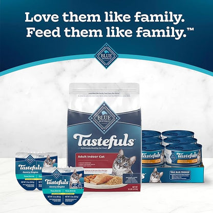Blue Buffalo Tastefuls Indoor Natural Adult Dry Cat Food, Salmon &amp; Brown Rice 10lb Bag
