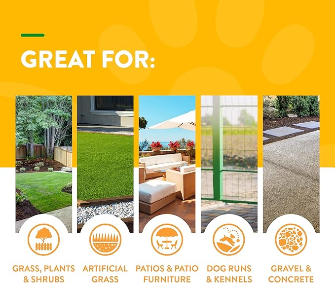 NaturVet – Yard Odor Eliminator | Eliminate Stool and Urine Odors from Lawn and Yard | Designed for Use on Grass, Plants, Patios, Gravel, Concrete &amp; More | 16 oz Refill