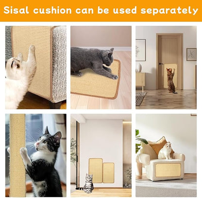 Cat Sisal Scratching Ramp Cats Scratching Post Kitten Scratcher Ramp Sisal Scratcher Posts for Indoor with Cat Teaser