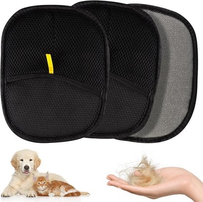Pet Hair Removal Glove for Cats &amp; Dogs, 3Pcs Upgraded Electrostatic Pet Hair Remover, Reusable Hair Remover Glove for Couch, Furniture, Carpet, Curtain