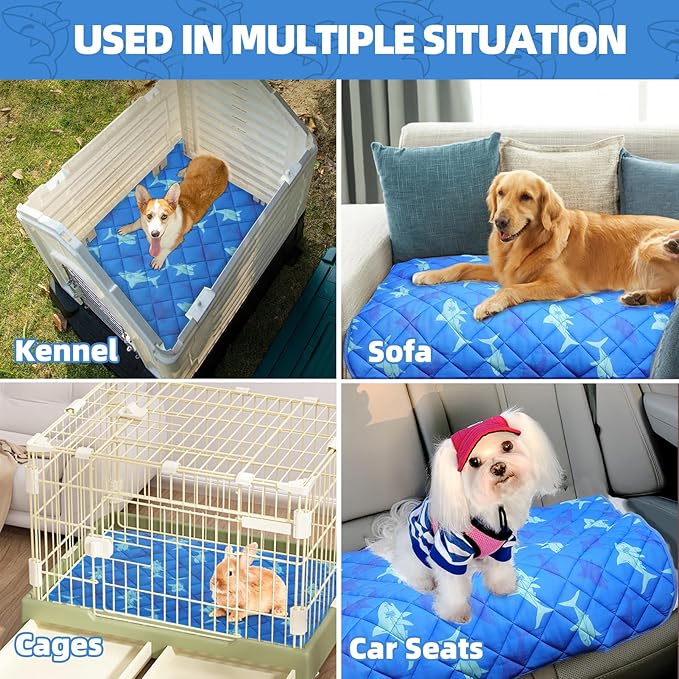 Homimp Dog Cooling Mat,19.5" x 27.5" Thicken Self-Cooling Mat for Dog&amp;Cat,Internal Waterproof&amp; Endothermic,Washable Pet Ice Cool Pad Blanket,Pet Sleeping Pad for Indoor Outdoor in Summer, Non-Toxic
