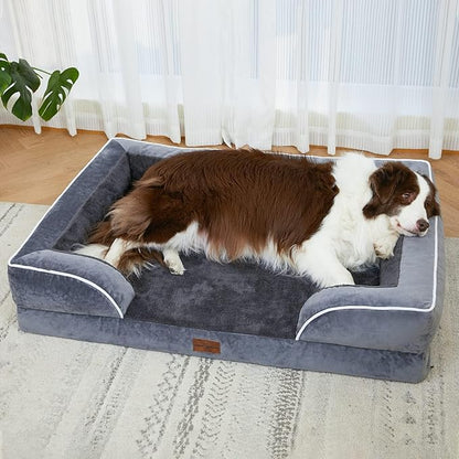 Comfort Expression Small Dog Beds Waterproof Cat Beds Orthopedic Foam Sofa Beds for Small Dogs Comfy Pet Bed with Washable Removable Cover &amp; Non-Slip Bottom(XX-Small,Dark Grey)