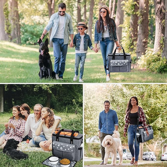 Large Dog Travel Bag, Airline Approved Dogs Bags for Traveling, 2 Dog &