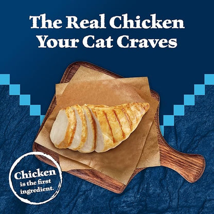 Blue Buffalo Wilderness High-Protein &amp; Grain-Free Wet Cat Food Paté for Adult Cats 7+, Made with Natural Ingredients, Chicken Recipe, 3-oz. Cans (24 Count)