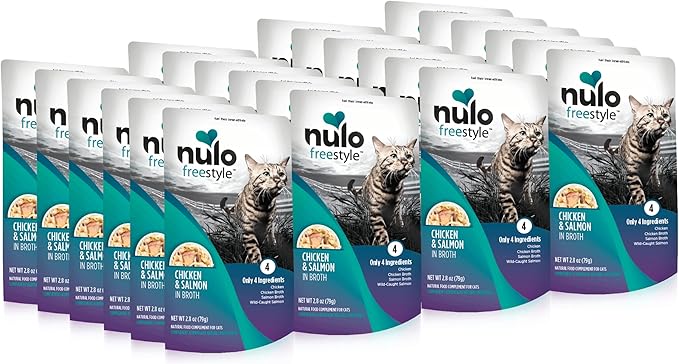 Nulo Freestyle Cat &amp; Kitten Wet Cat Food Pouch, Premium All Natural Grain-Free Soft Cat Food Topper with Amino Acids for Heart Health and High Animal-Based Protein