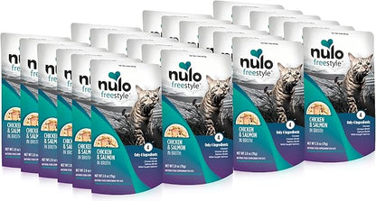 Nulo Freestyle Cat &amp; Kitten Wet Cat Food Pouch, Premium All Natural Grain-Free Soft Cat Food Topper with Amino Acids for Heart Health and High Animal-Based Protein