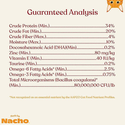 Made by Nacho Kitten Dry Kibble Infused with Bone Broth, Healthy High Protein Cat Food, Cage-Free Chicken and Chicken Liver, 4lb Bag