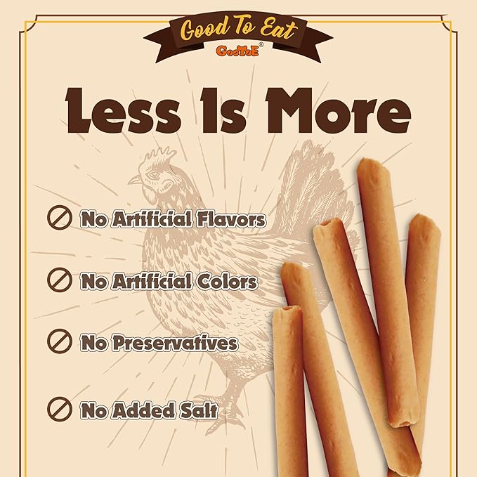 Gootoe Chicken Dog Treats – Chicken Roll 12oz – All Natural, Grain-Free, Low Fat, Premium Training Chews, Healthy &amp; Easily Digestible