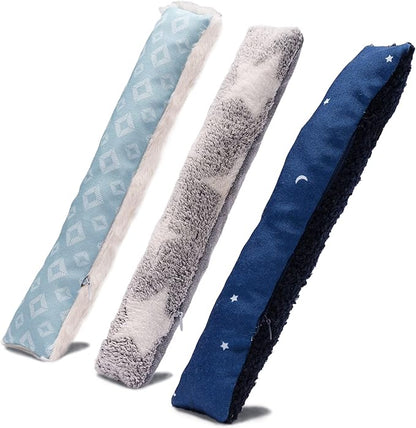 Furhaven 3-Pack Catnip Plush Cat Kicker Toy - Catnip Bags Included - Durable &amp; Washable - Space Print, Set of 3