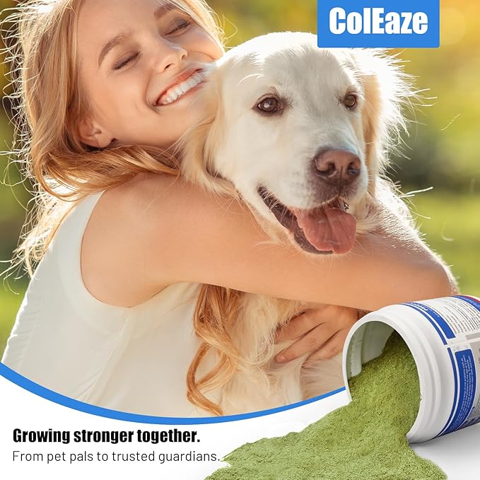 Dog Teeth Cleaning Powder, Dog Dental Powder and Breath Freshener, Plaque Off Pet Tooth Cleaning lab co, Bad Breath &amp; Tartar Remover for Dogs, Natural Herbal Blend - All Breeds &amp; Sizes