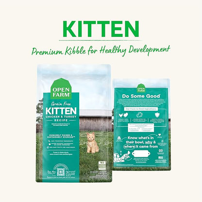 Open Farm Grain Free Kitten Recipe, Chicken &amp; Turkey, 2 lb
