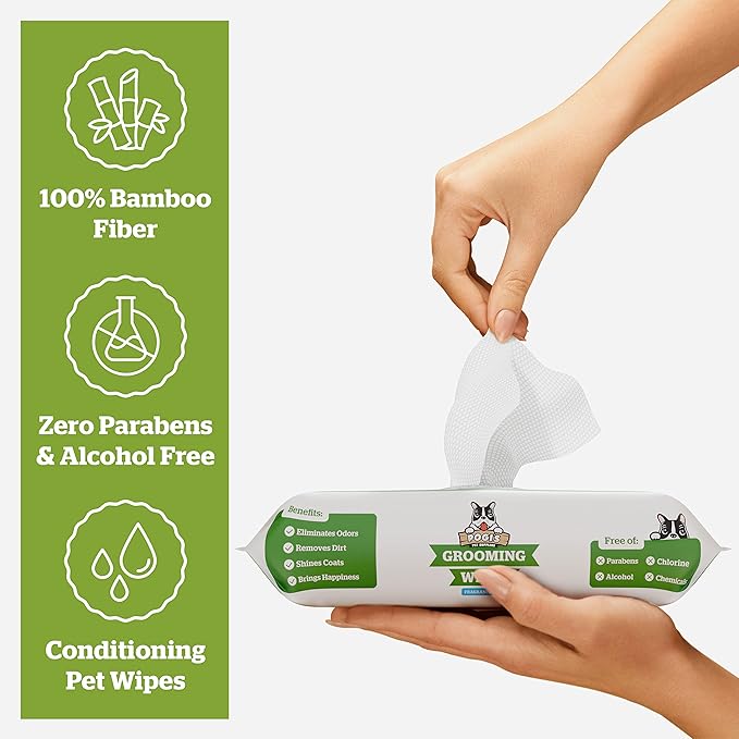 Pogi’s Dog Grooming Wipes – Hypoallergenic Pet Wipes for Paws, Body &amp; Butt – Cleaning &amp; Hydrating, Fragrance Free, 400-Count