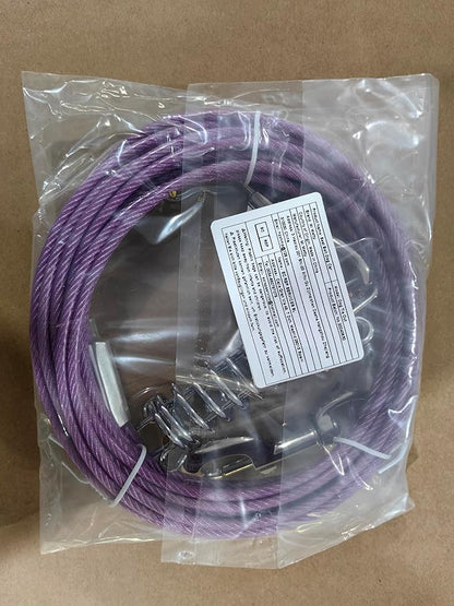 Tie Out Cable for Dog,50FT Dog Leads with Swivel Hook and Shock Spring,Heavy Duty Tie Out Cable for Large Dogs Up to 125lbs,Durable Dogs Runner Tether Line for Outdoor,Yard
