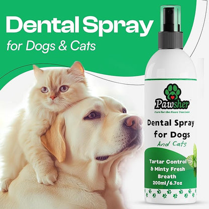 Dog Breath Freshener, Helps Promote Gum Health, Cats &amp; Dogs Plaque and Tartar Remover, Instant Fresh Breath for Dogs &amp; Cats, 6.7 oz