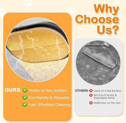 Pet Hair Removal Glove, 2025 New Reusable Electrostatic Glove for Cats &amp; Dogs, Effective Pet Hair Remover for Furniture, Couch, Carpet, and Car Seats (3PCS)
