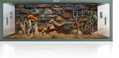 85 Gallon Reptile Tank, Front Opening Snake Tank for Easy Maintenance, Reptile Enclosure with Top Screen Ventilation 48&