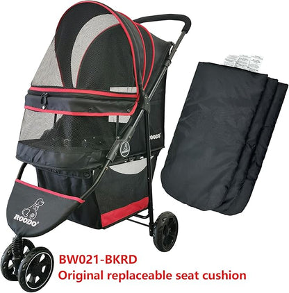 ROODO Pet Stroller Inner Pad for Exclusive Use,Original,Replaceable,Easy to Clean,Set of 3 pc(Black)