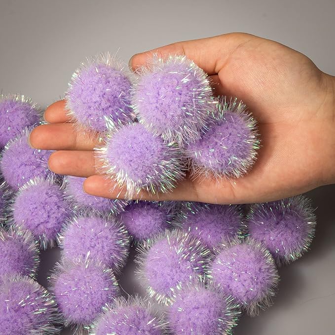 VAPKER 30 Pcs Cat Ball Toys Sparkle Balls Extra Large 2 Inch Cat&