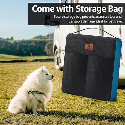 PJYuCien Dog Playpen Outdoor Plus Storage Bag, 24" H 8 Panels Puppy Pen with Square Bottom &amp; Top Cover, Heavy Duty Dog Fence for Camping