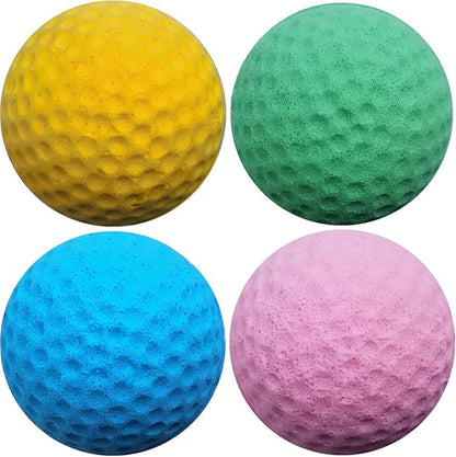 Cat Golf Balls for Indoor Kitten Toys - Interactive Sponge Foam Soccer Balls (Mixed)