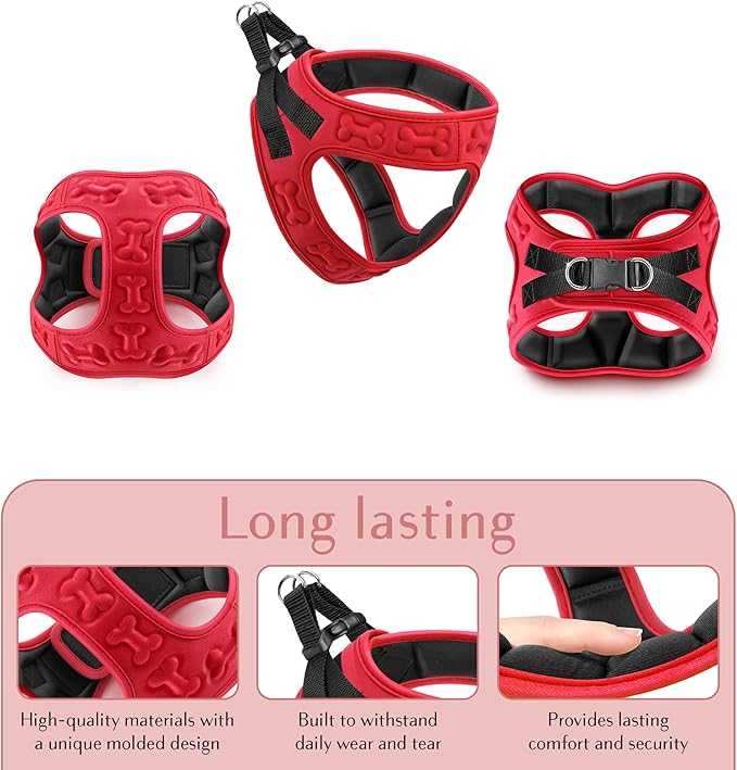No Pull Dog Harness for Small, Medium &amp; Large Dogs – Soft Padded, Adjustable Step-in Pet Vest with Leash Clips, Reflective Straps &amp; Control Handle