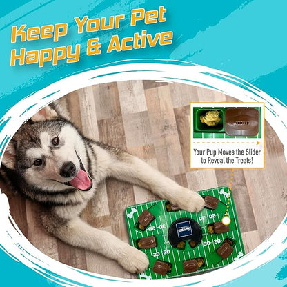 Pets First NFL Seattle Seahawks Puzzle Toy, Interactive Dog Puzzle Treat Toy